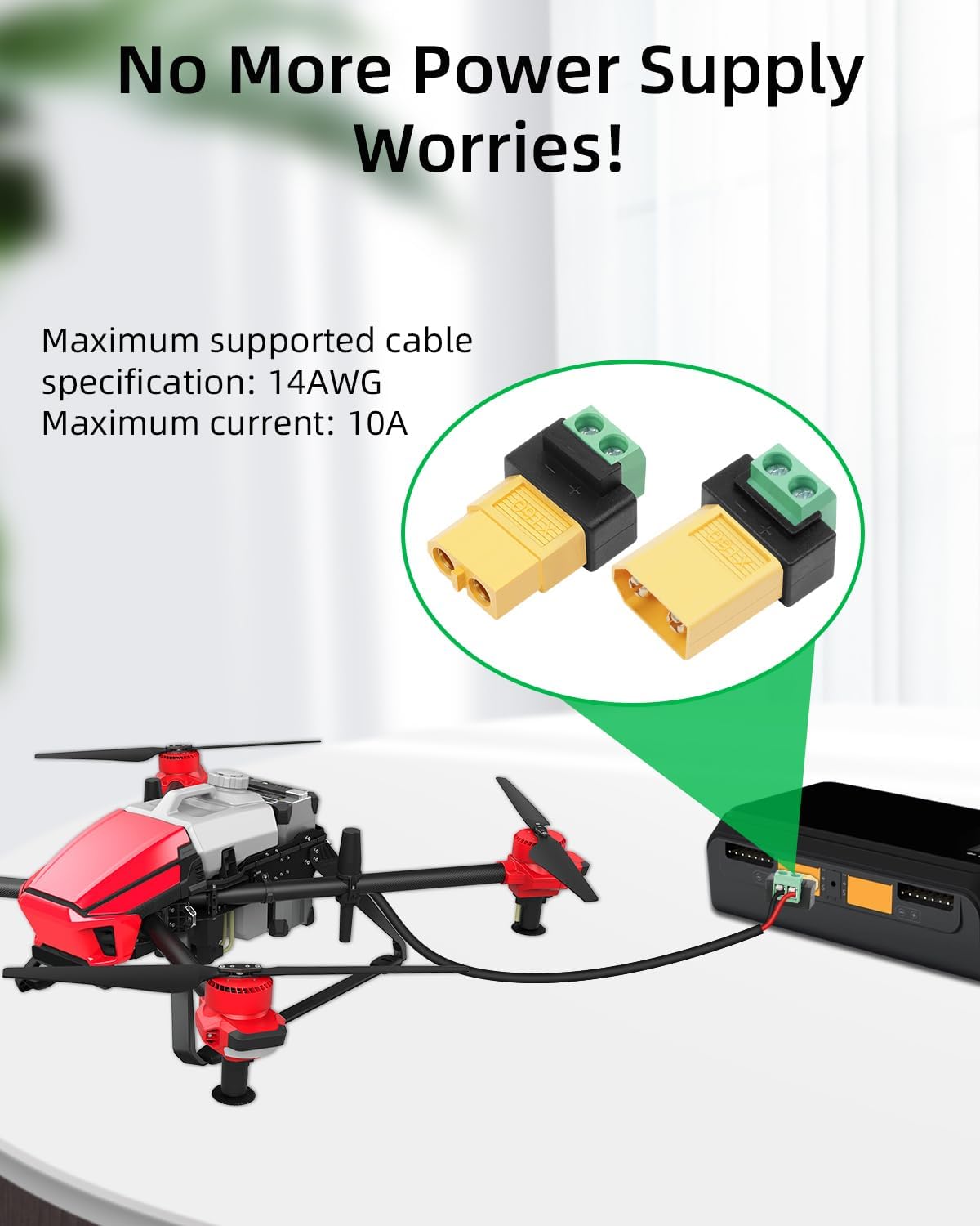 Drone Solar Charger - 2 Pin XT60 Lehimsiz Erkek Dişi