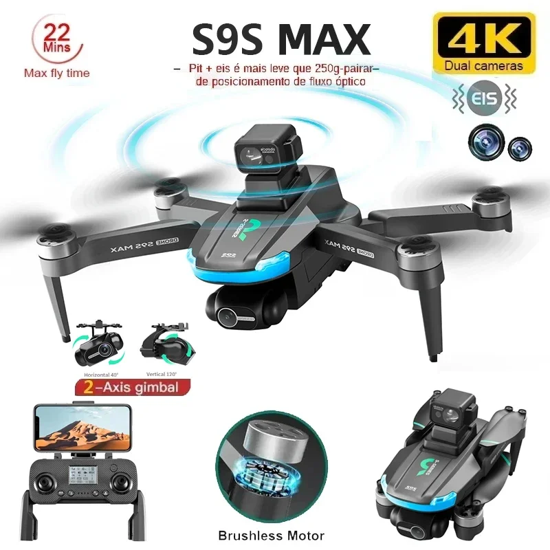 YENI S9S MAX MINI Drone 4K 2 E - Drone Remote Controller Lanyard incelemesi ve fiyatı