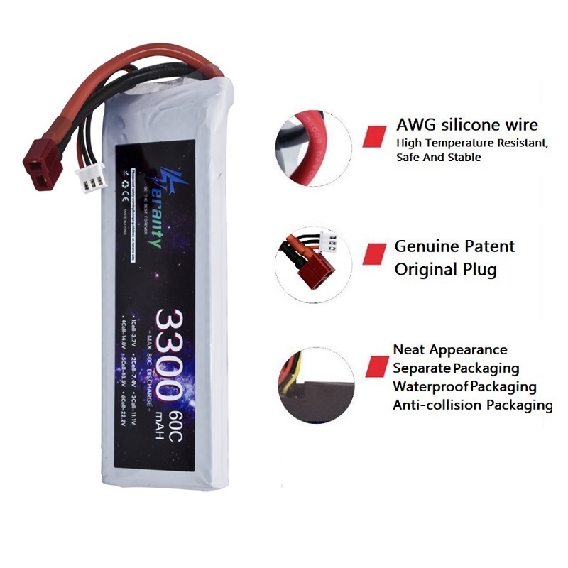 2S 7.4V LiPo Pil 3300mAh 60C A - Drone Battery Adapter incelemesi ve fiyatı