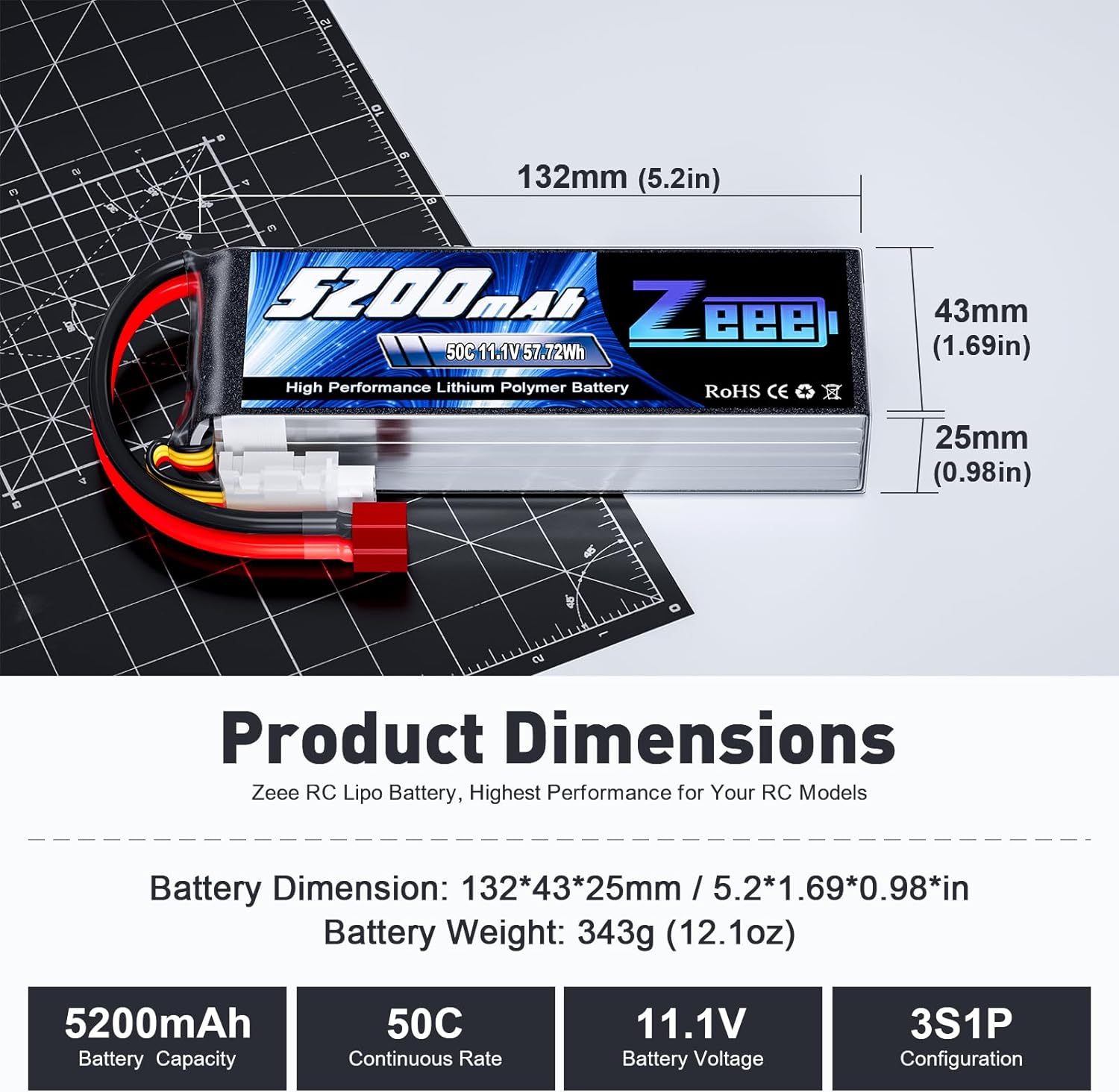1/2 adet Zeee 11.1V 50C 5200mA - Drone Controller Hood incelemesi ve fiyatı